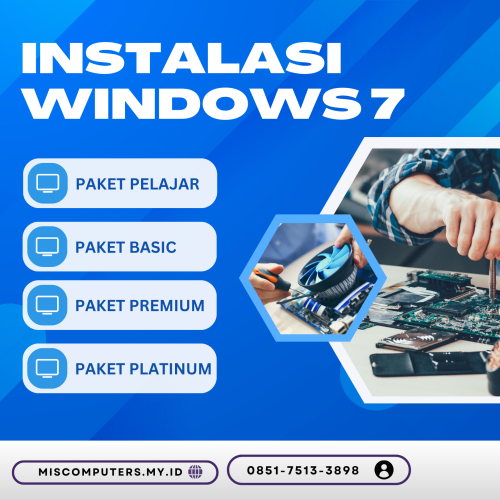 Instalasi Windows 7 | BERGARANSI | MISCOMPUTERS