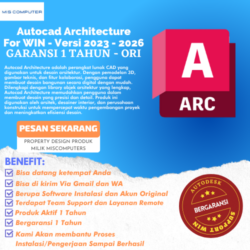 AutoCad Architecture Original - Sharing | Bergaransi | MISCOMPUTERS