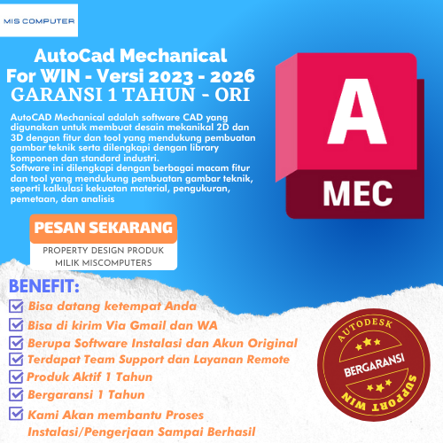 AutoCad Mechanical Original - Sharing | Bergaransi | MISCOMPUTERS