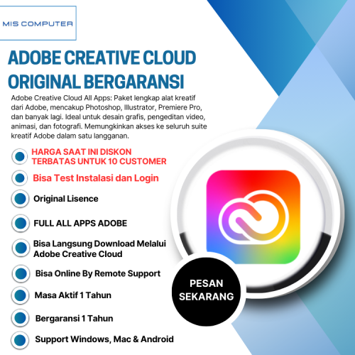 ADOBE CREATIVE CLOUD ORIGINAL BERGARANSI